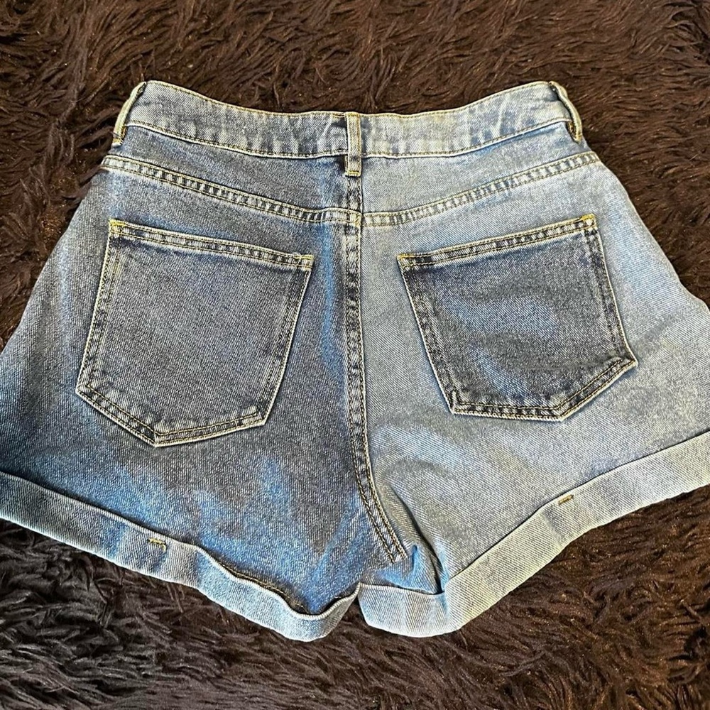 PACSUN Two-Tone Denim Mom Shorts